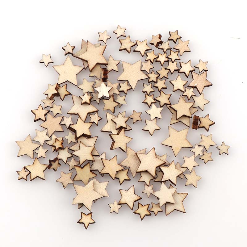 Embellishments For Scrapbooking - 100 adet DIY boyutu karıştırma Pentagram