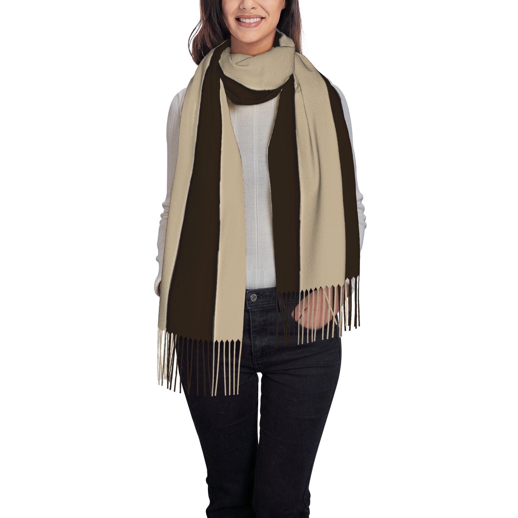 1 adet Dikey Kahverengi ve Bej - Tassel Fringe Trim incelemesi ve fiyatı